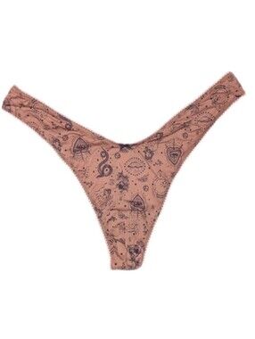Victoria's Secret High Leg Thong XL Women Smooth Panty New snake heart cherub VS